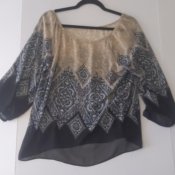 None Tops - See though women's blouse size large,no tag.
